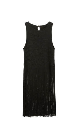'Tiger' jacquard fringed tank top