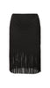'Tiger' jacquard fringed skirt