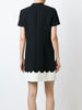 Scalloped detail shift dress