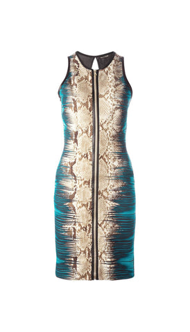 Snakeskin print dress