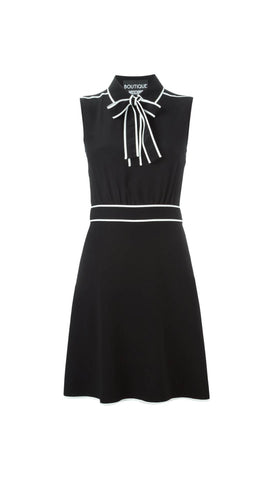 bow detail sleeveless dress