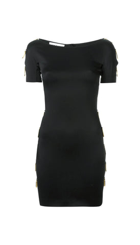 Logo letter embellished mini dress
