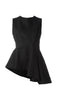 Sleeveless asymmetrical top