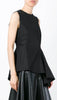 Sleeveless asymmetrical top