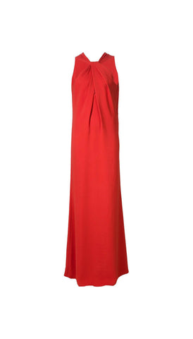 Crepe knotted evening gown