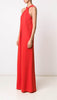 Crepe knotted evening gown