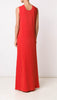 Crepe knotted evening gown