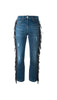Fringed cropped jeans