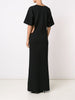 Double question mark print maxi dress