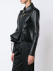 Belted biker jacket