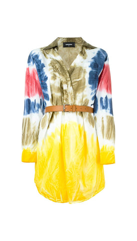 Tie-dye shirt dress