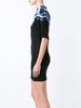 Printed panel polo dress