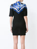 Printed panel polo dress