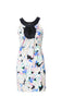 Leaf print sleeveless dress