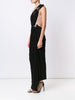 Overlay draped evening dress