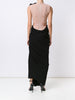 Overlay draped evening dress