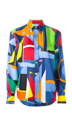 Geometric print shirt