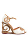 Rattan wedge sandals