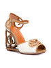 Rattan wedge sandals