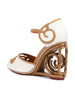 Rattan wedge sandals