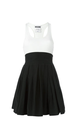 Pleated skirt tank dress