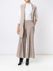 Flared pleated trousers