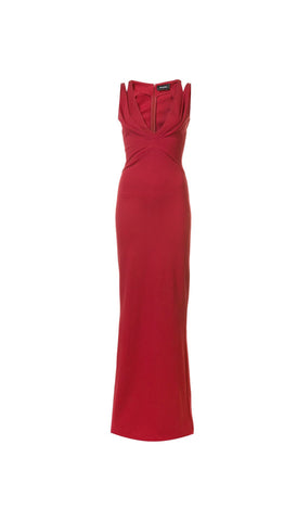 Fitted dual strap gown