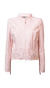 lace insert leather jacket