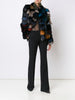round neck fur jacket