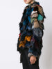 round neck fur jacket