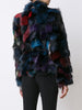 round neck fur jacket