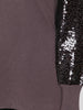 sequinned sleeve jumper