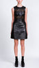 Lamb leather laser cut dress
