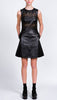 Lamb leather laser cut dress