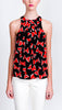 Bow print halter top