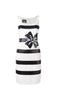 Stripe and bow fitted dress