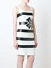 Stripe and bow fitted dress