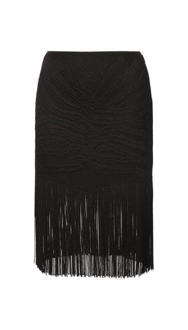 'Tiger' jacquard fringed skirt