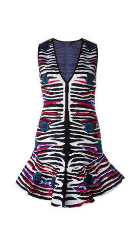 Printed Flounce Dress
