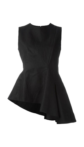 Sleeveless asymmetrical top