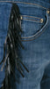 Fringed cropped jeans