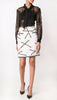 Boucle infused chain detail skirt