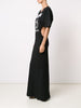 Double question mark print maxi dress