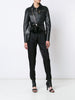 Belted biker jacket
