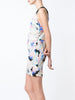 Leaf print sleeveless dress