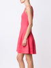 Patterned knit flared dress