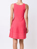 Patterned knit flared dress