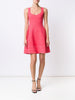 Patterned knit flared dress