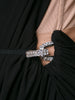 Overlay draped evening dress