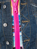 Layered denim jacket